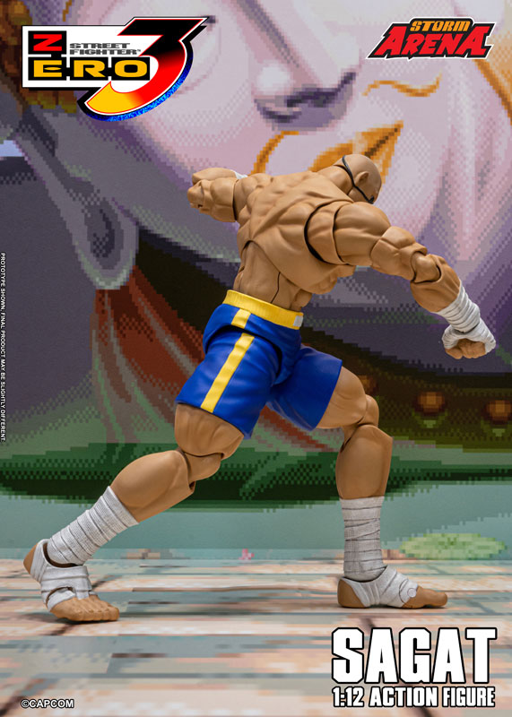 ストリートファイターZERO3 1/12スケール アクションフィギュア サガット 画像 10