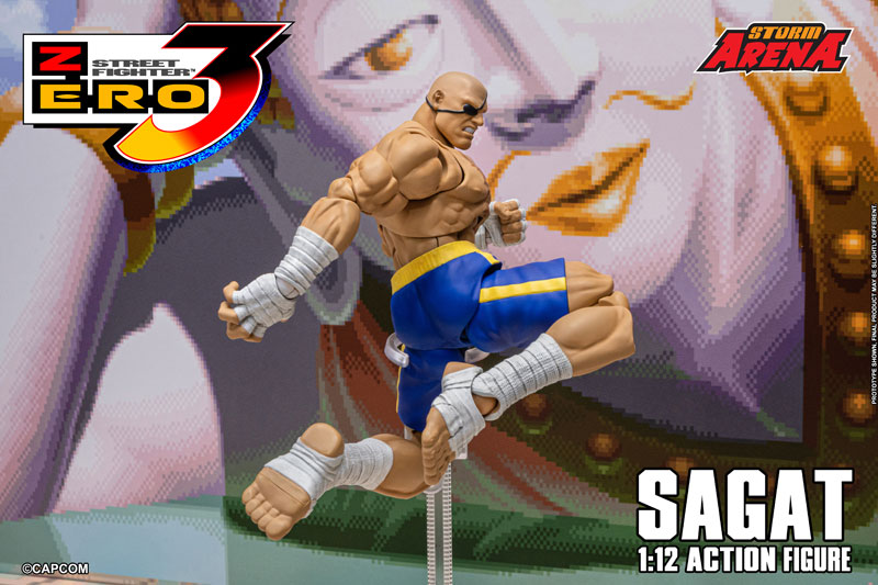 ストリートファイターZERO3 1/12スケール アクションフィギュア サガット 画像 15