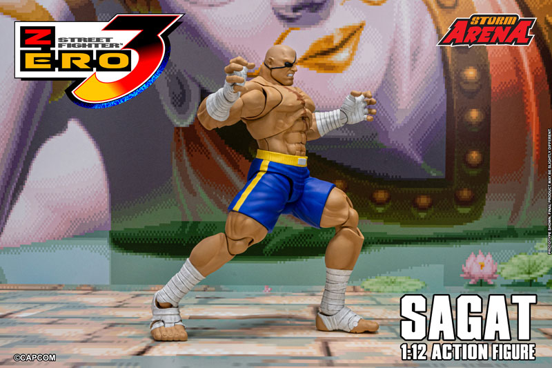 ストリートファイターZERO3 1/12スケール アクションフィギュア サガット 画像 16