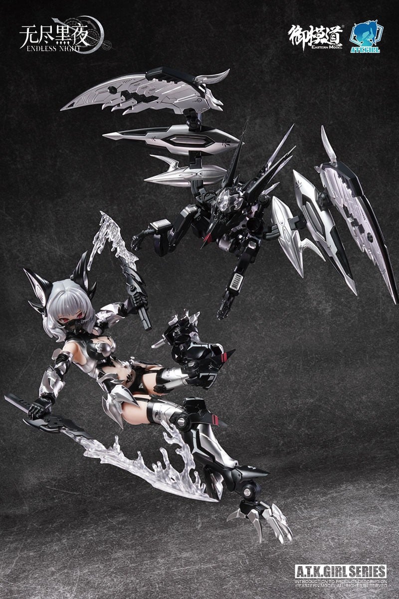 A.T.K.GIRL ENDLESS NIGHTシリーズ 吸血鬼 カーミラ 幽銀血魅(ゆうぎんけつみ)Ver. (プラモデル) 画像 8